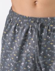 Pánské krátké pyžamo 79190P GINA sv.šedá-tm.šedá