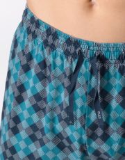 Pánské dlouhé pyžamo 79205P GINA lékořice měsíc