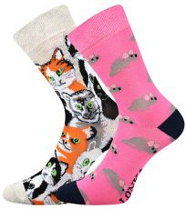 Dětské vzorované ponožky - 3 páry Doblik Lonka mix holka
