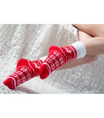 Unisex ponožky vlněné Norway Boma červená