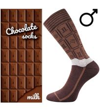 Unisex trendy ponožky Chocolate Lonka MILK pánské