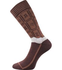 Unisex trendy ponožky Chocolate Lonka MILK pánské