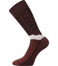Unisex trendy ponožky Chocolate Lonka DARK pánské