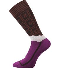 Unisex trendy ponožky Chocolate Lonka DARK dámské