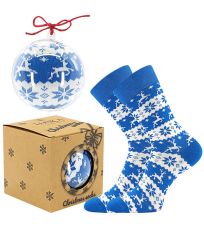 Unisex ponožky s vánočním motivem Elfi Lonka modrá