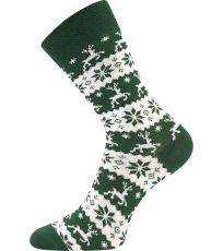 Unisex ponožky s vánočním motivem Elfi Lonka zelená