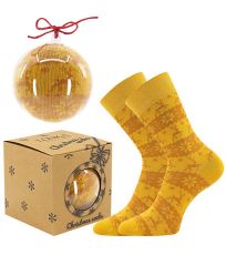 Unisex ponožky s vánočním motivem Elfi Lonka zlatá
